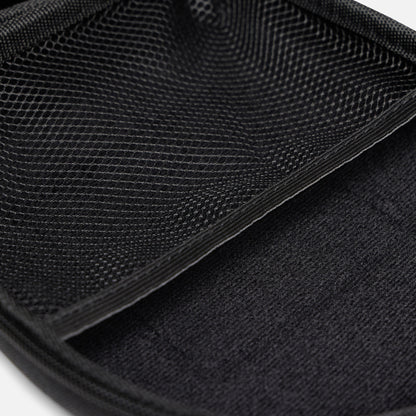 Internal mesh storage pocket inside ProtecWolf headphone case