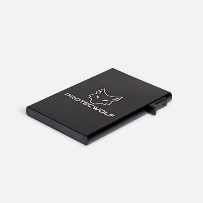 ProtecWolf RFID blocking card holder black finish