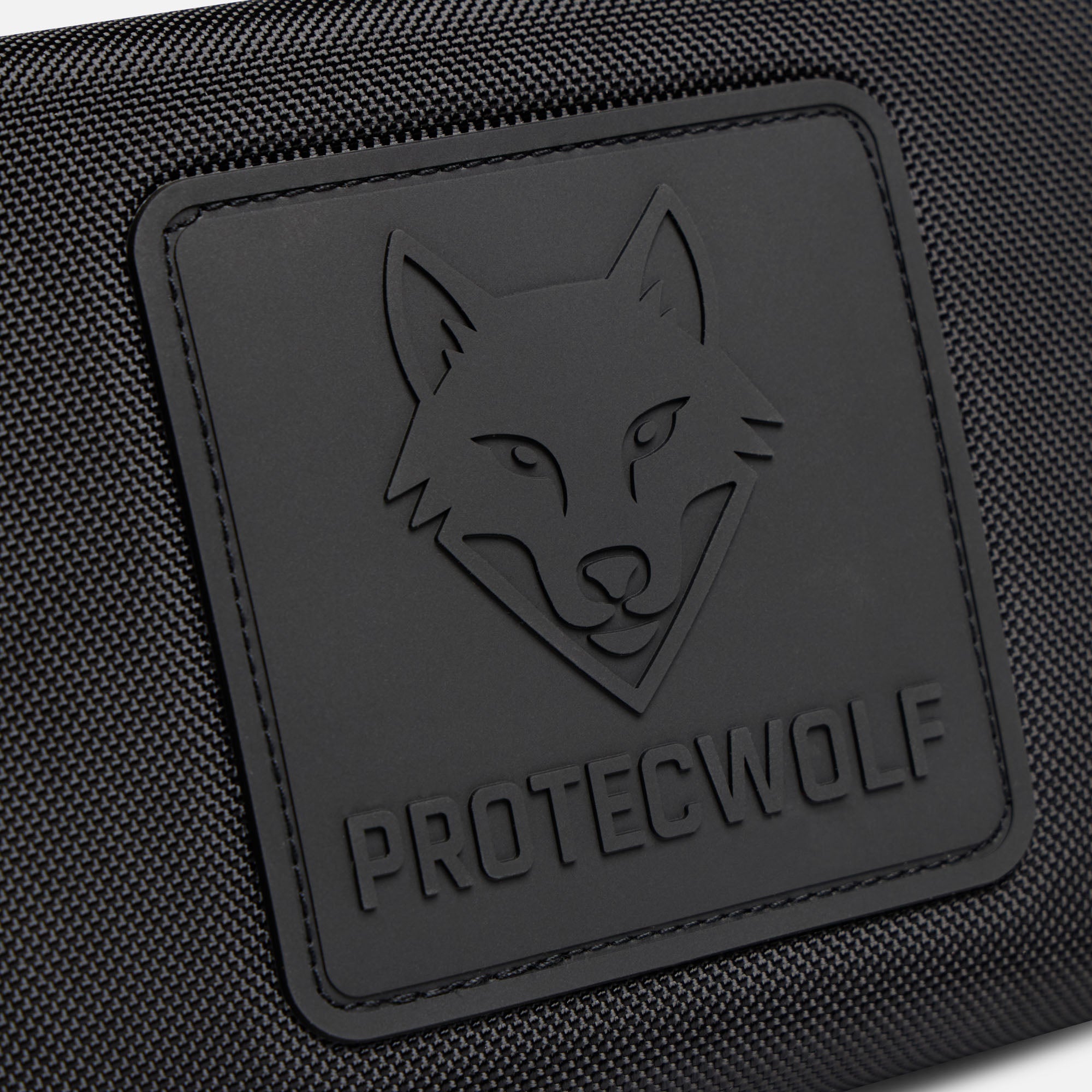 ProtecWolf embossed wolf logo on game console case