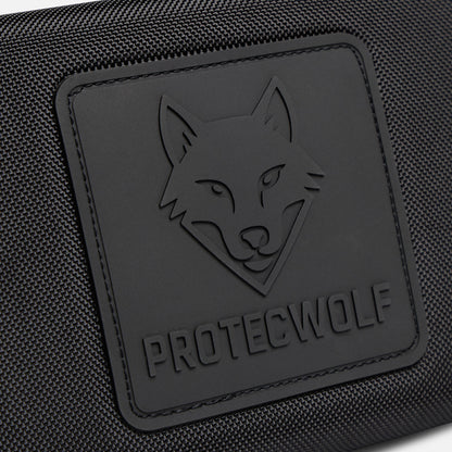 ProtecWolf embossed wolf logo on game console case