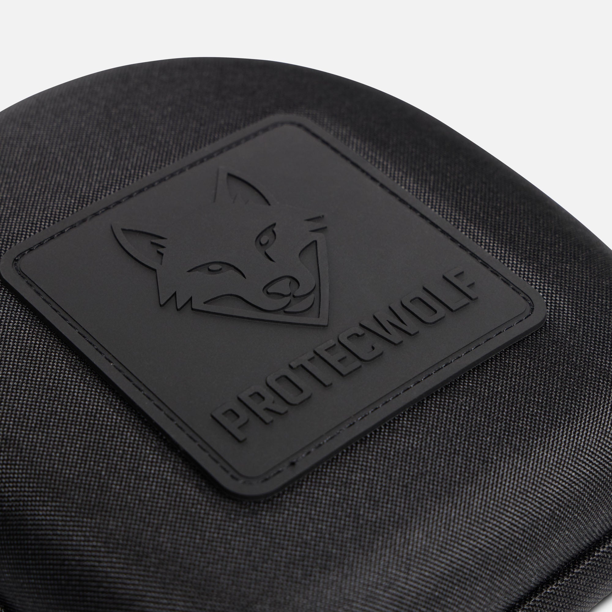 ProtecWolf embossed wolf logo detail
