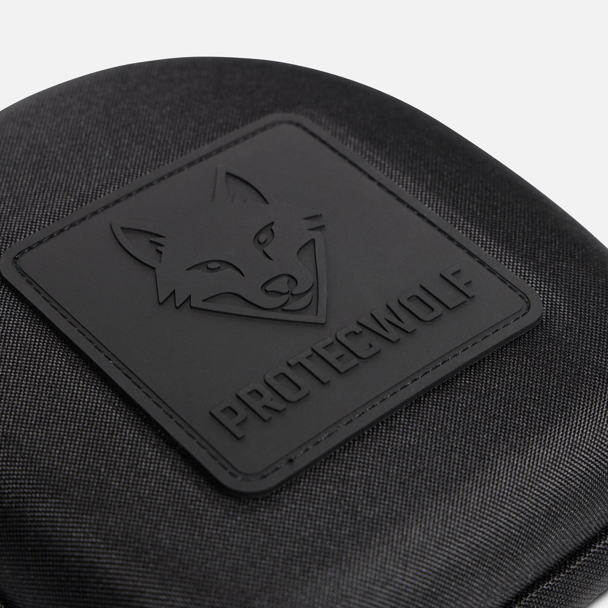 ProtecWolf embossed wolf logo detail
