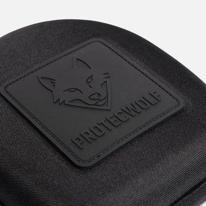 ProtecWolf embossed wolf logo detail
