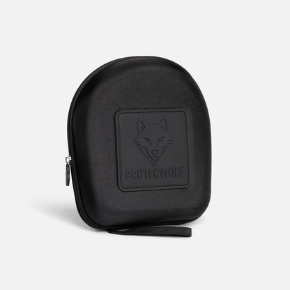 Black ProtecWolf hard shell headphone storage case