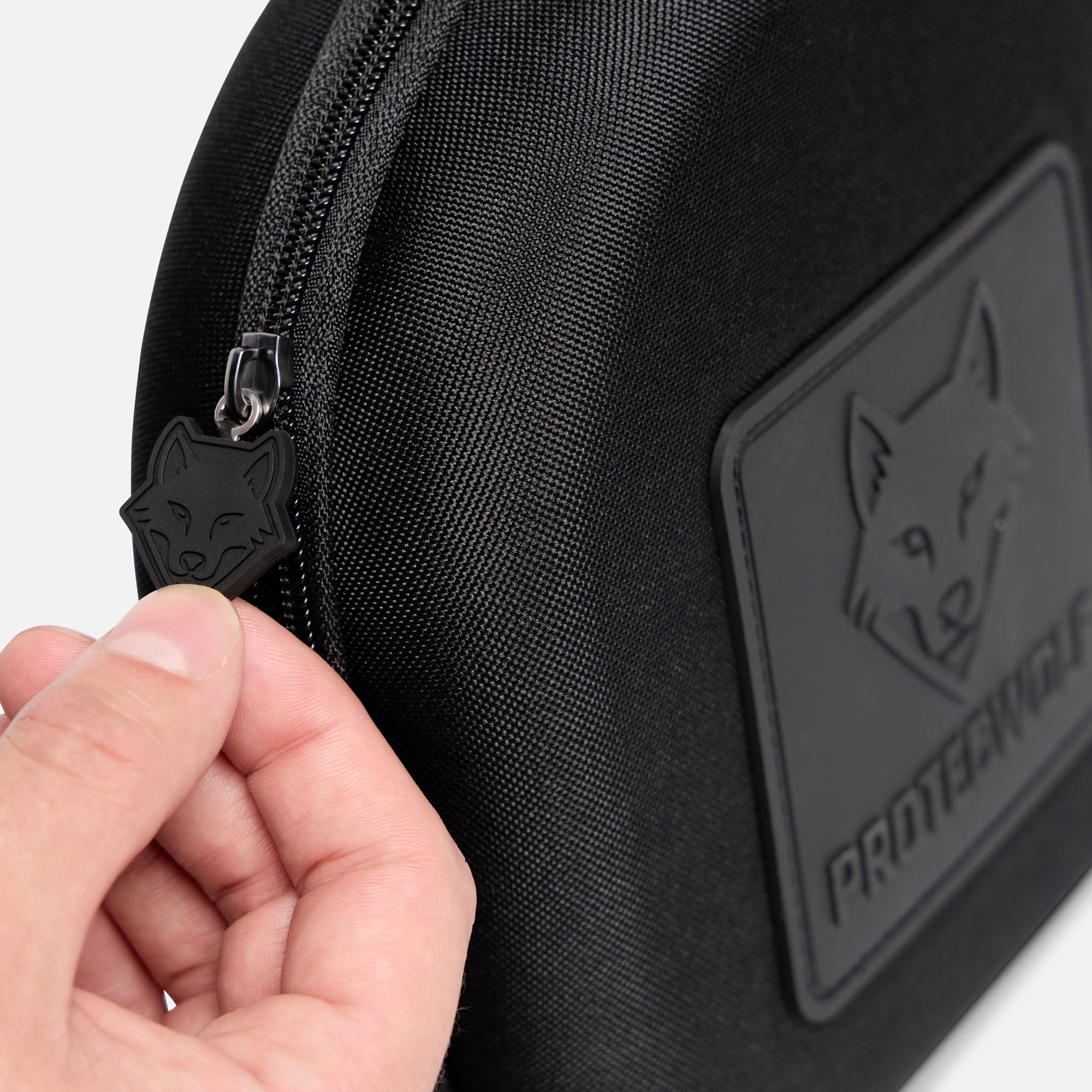 ProtecWolf rubber wolf logo on headphone case